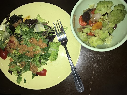 salad and veggies
